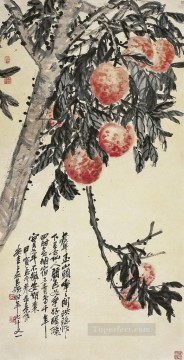 Wu cangshuo melocotonero chino antiguo Pinturas al óleo